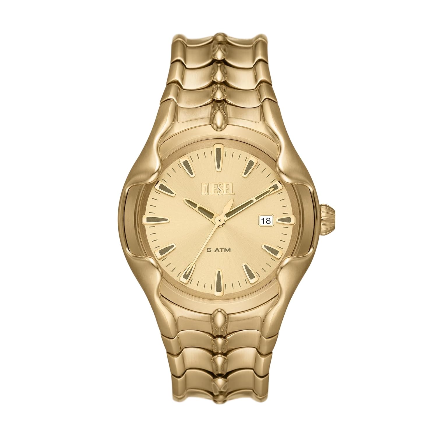 Diesel Stainless Steel Analog Gold Dial Men Watch,GOLD BAND
