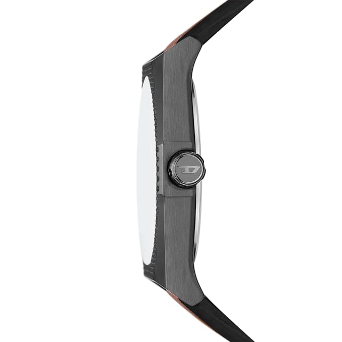 Diesel Leather Analog Blue Dial Men Watch