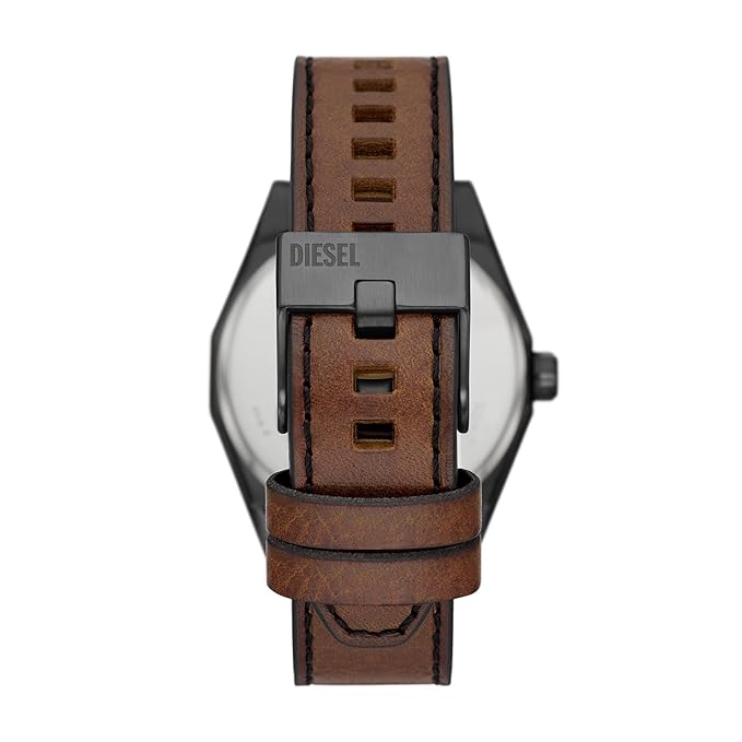 Diesel Leather Analog Blue Dial Men Watch
