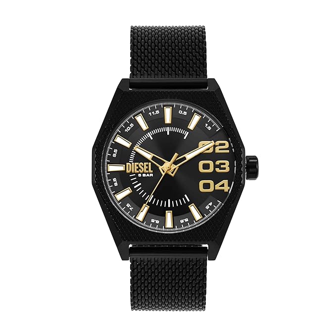 Diesel Stainless Steel Analog Black Dial Men Watch,BLACK BAND