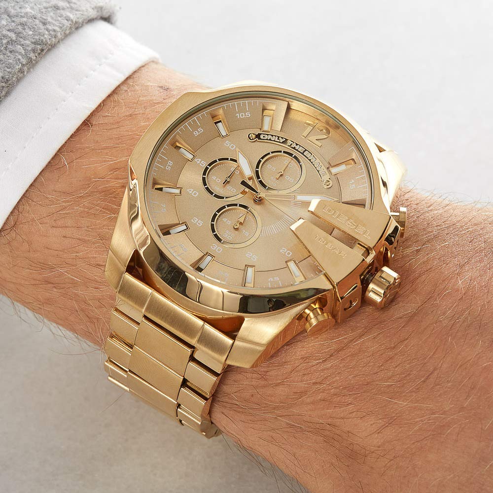 Diesel Men's Gold Stainless-Steel Plated Japanese Quartz Fashion Watch