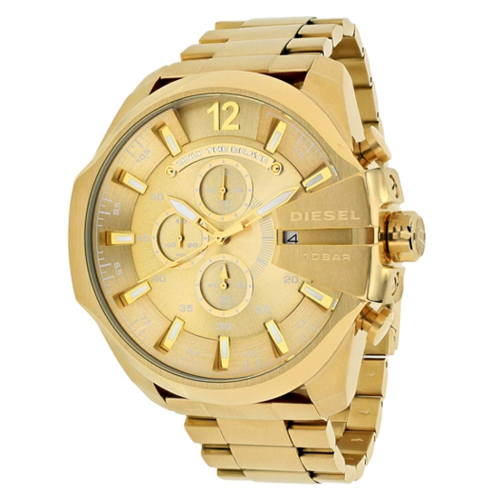 Diesel Men's Gold Stainless-Steel Plated Japanese Quartz Fashion Watch