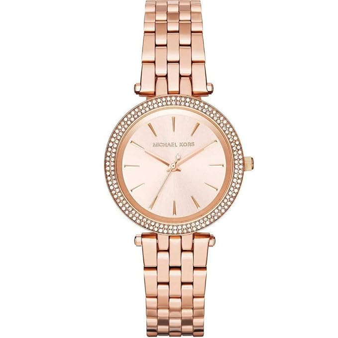 Michael Kors Stainless Steel Mk3431 Rose Gold Tone Women's Analogue Watch