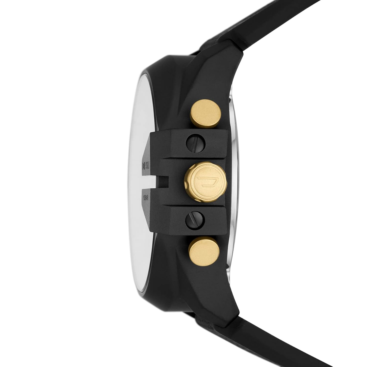 Diesel Silicone Mega Chief Analog-Digital Black Dial Men Watch Black Band