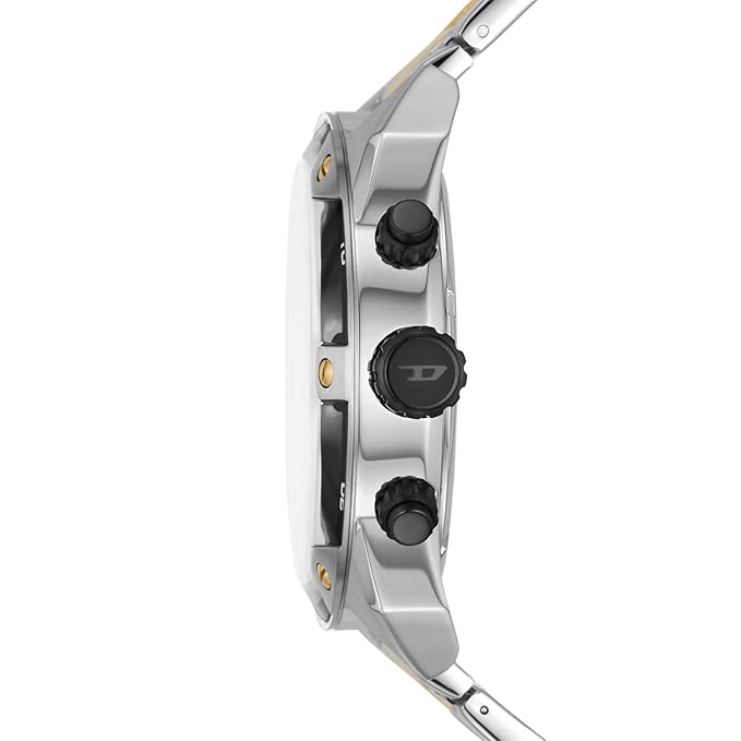 Diesel Spiked Analog Black Dial Men's Stainless Steel Watch