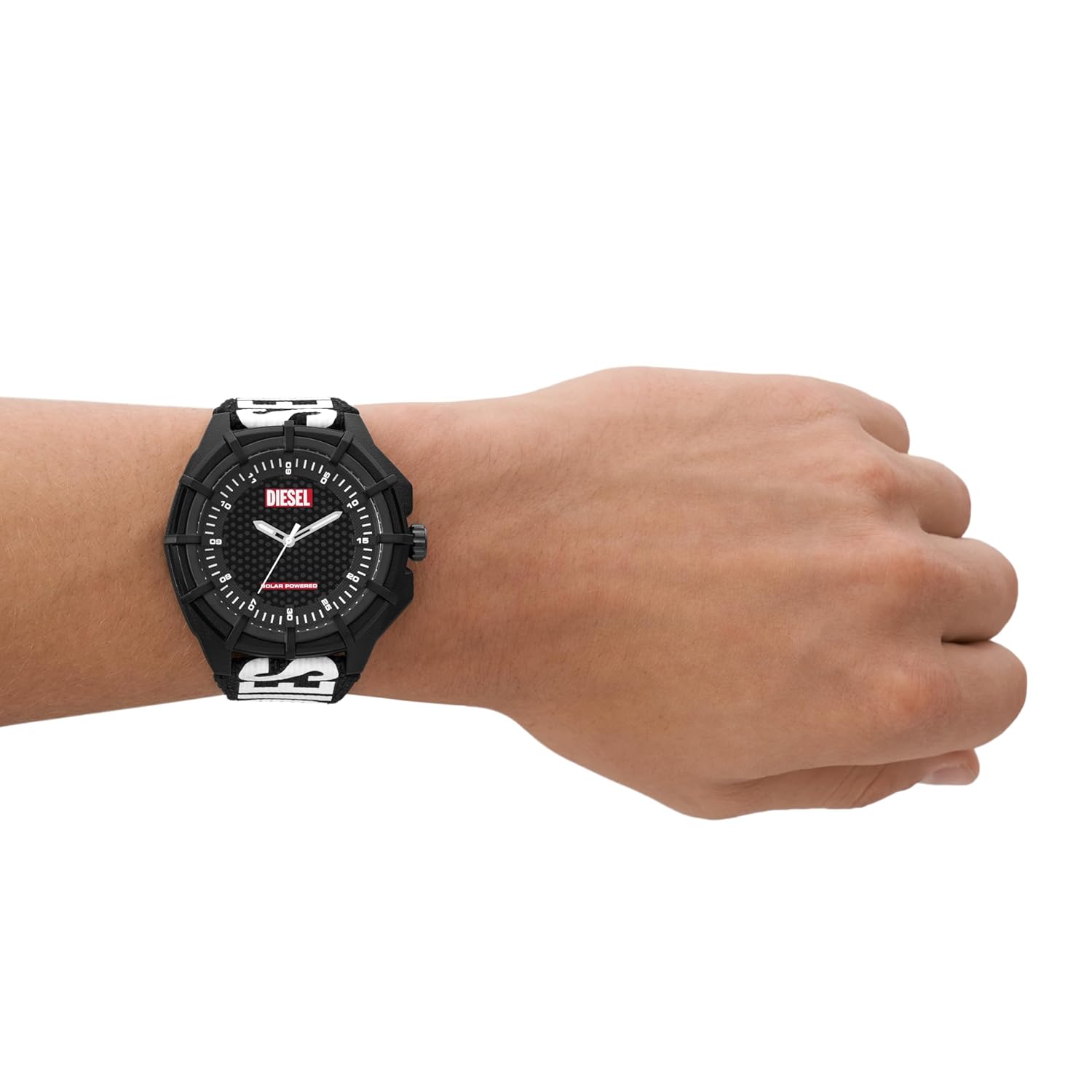 Diesel Plastic Analog Black Dial Men Watch