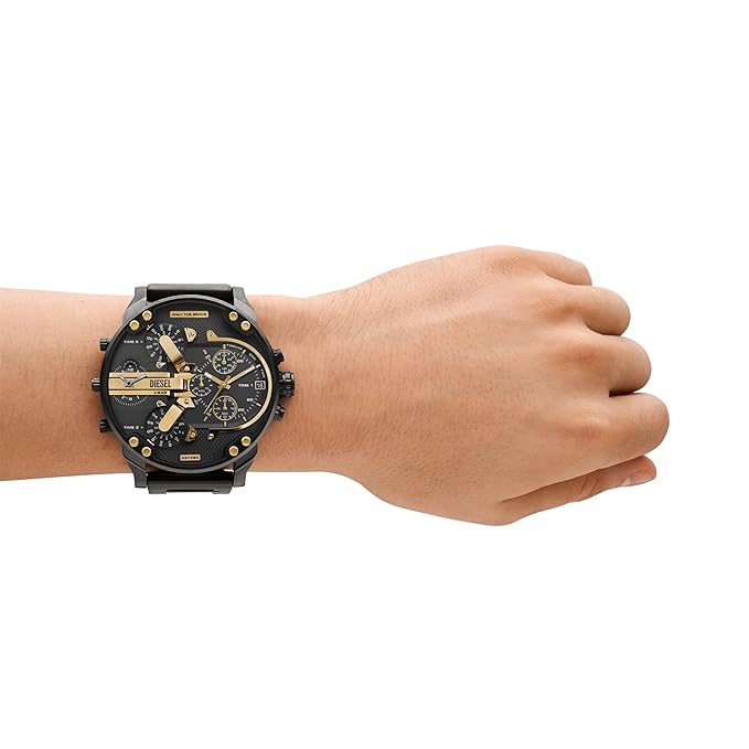Diesel Stainless Steel Analog Gray Dial Men's Watch Band Color:Gray