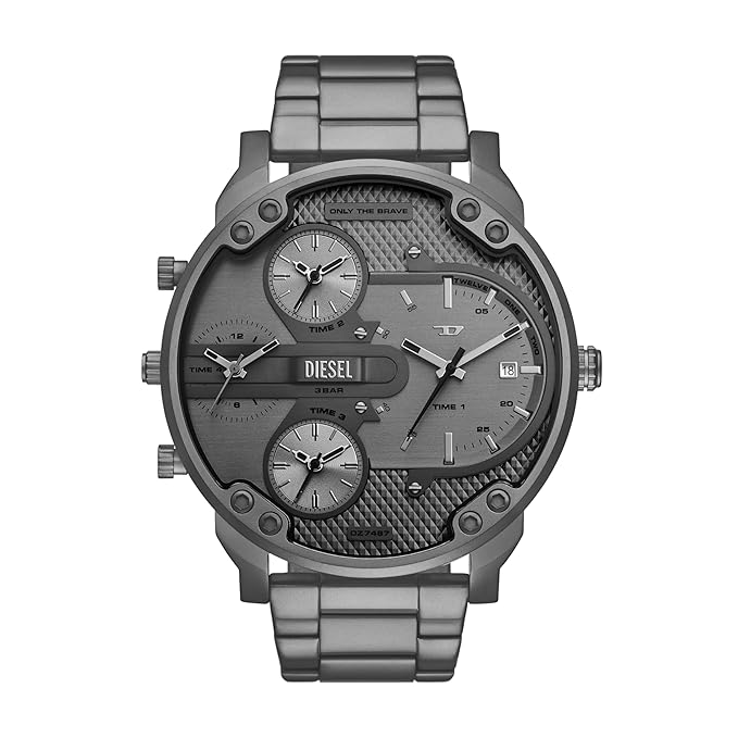 Diesel Mr. Daddy Slim Grey Quartz Stainless Steel Watch
