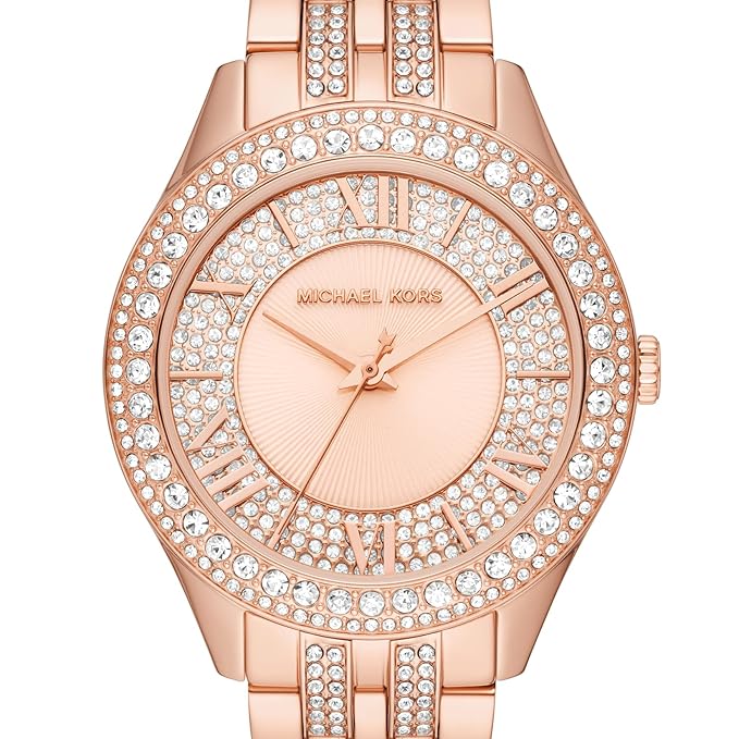 Michael Kors Harlowe Analog Rose Gold Dial Women's Stainless Steel Watch