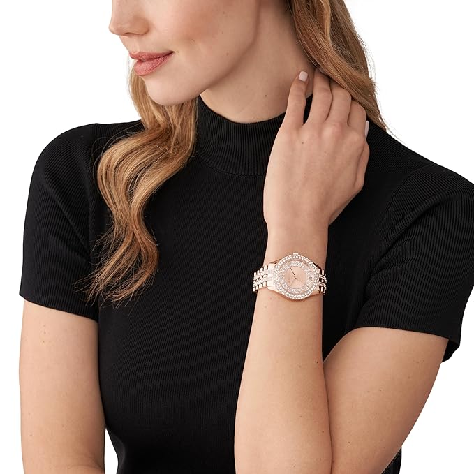 Michael Kors Harlowe Analog Rose Gold Dial Women's Stainless Steel Watch