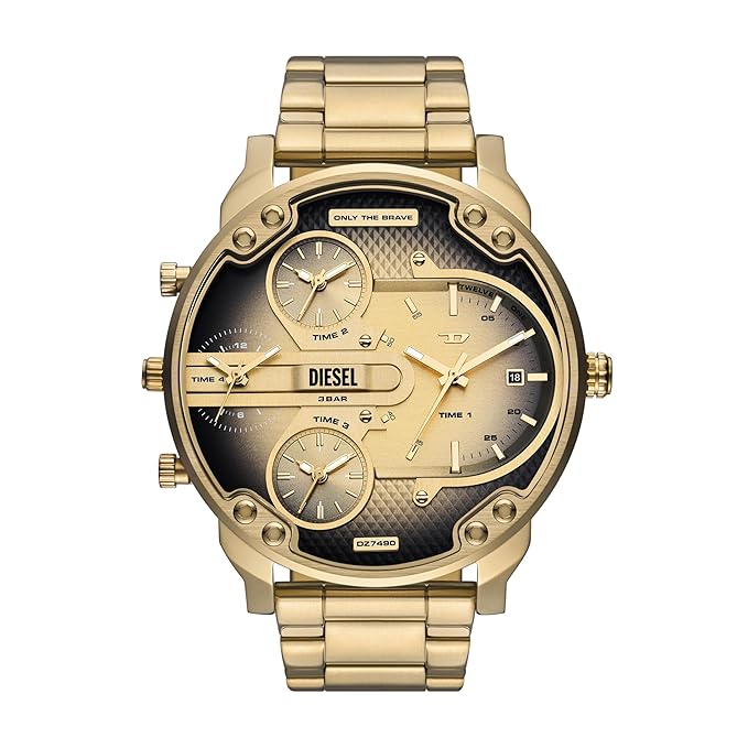 Diesel Mr. Daddy Slim Gold Quartz Stainless Steel Watch