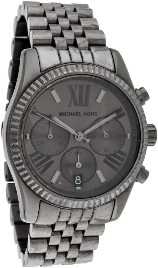 Michael Kors Watch for Men, Quartz Movement, Analog Display, Silver Silver Strap
