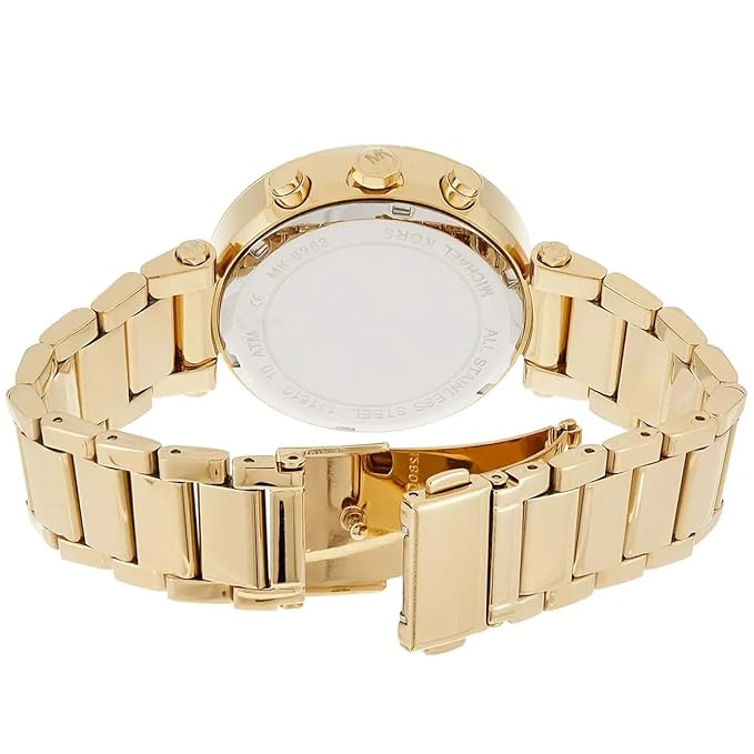 Michael Kors Women Analogue Gold Band Parker Green Dial Steel Watch