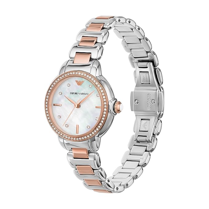 Emporio Armani Analog Off-White Dial Women's Watch