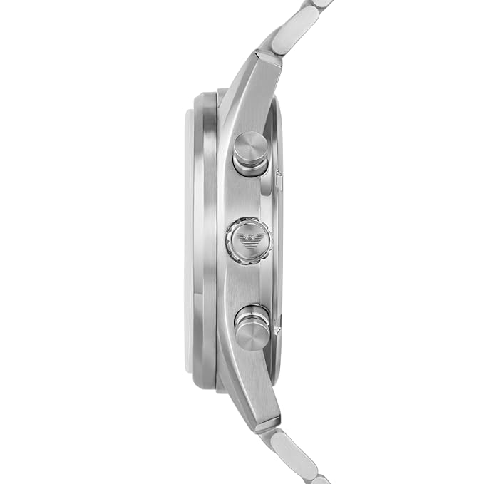 Emporio Armani Stainless Steel Analog Multicolor Dial Men's Watch, Band Color:Silver