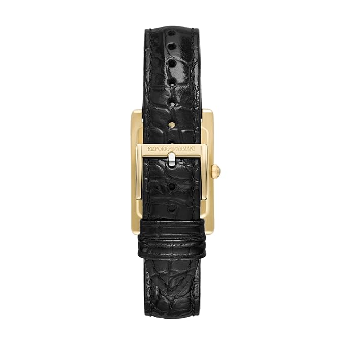 Emporio Armani Black Quartz Leather Watch