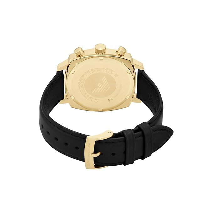 Emporio Armani Black Quartz Leather Watch
