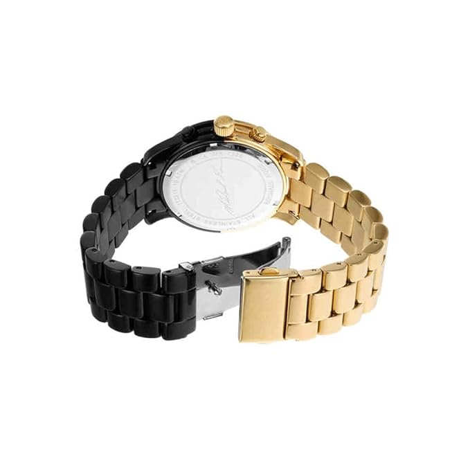 Michael Kors Runway Analog Black Dial Multicolor Band Women's Stainless Steel Watch