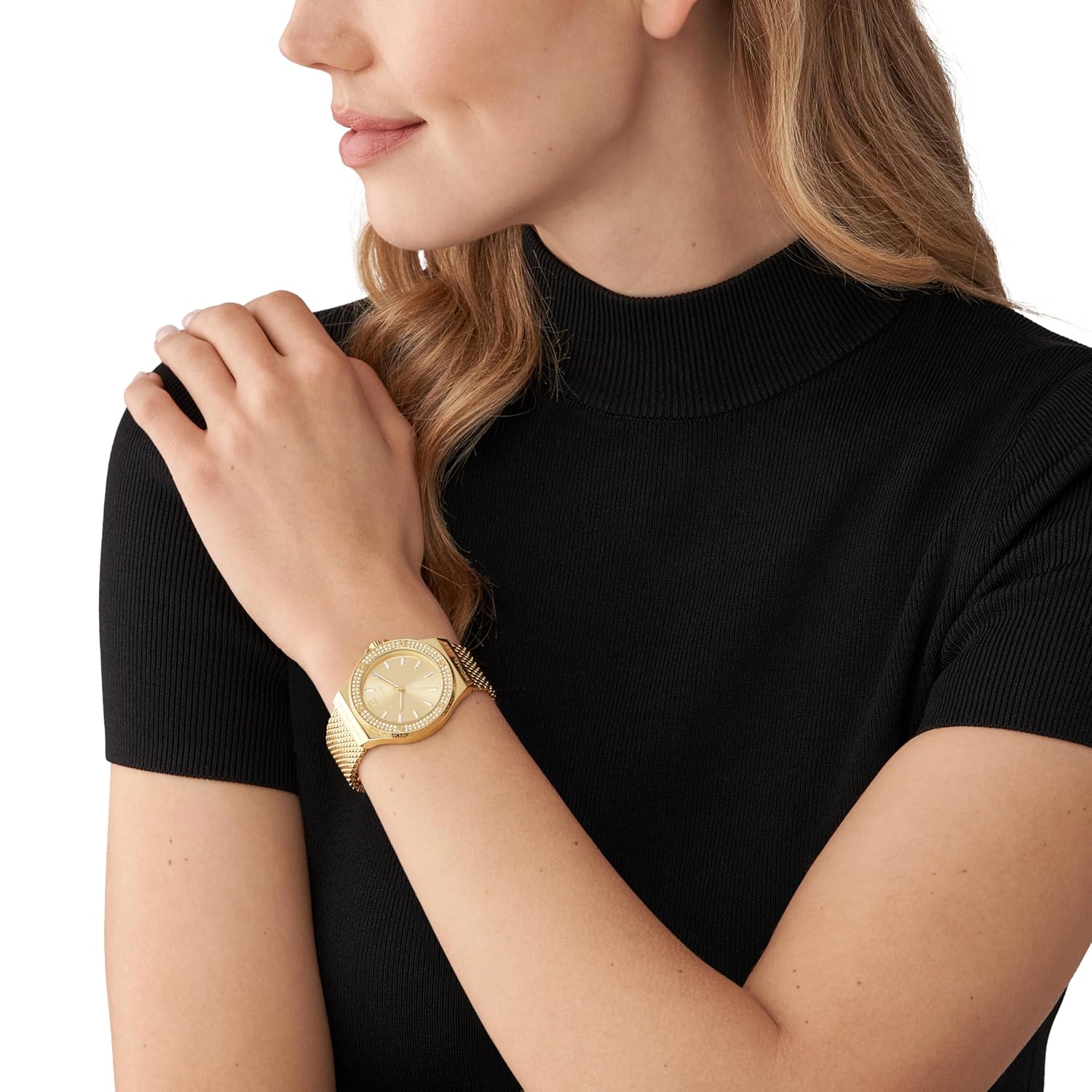 Michael Kors Lennox Analog Gold Dial Women's Watch
