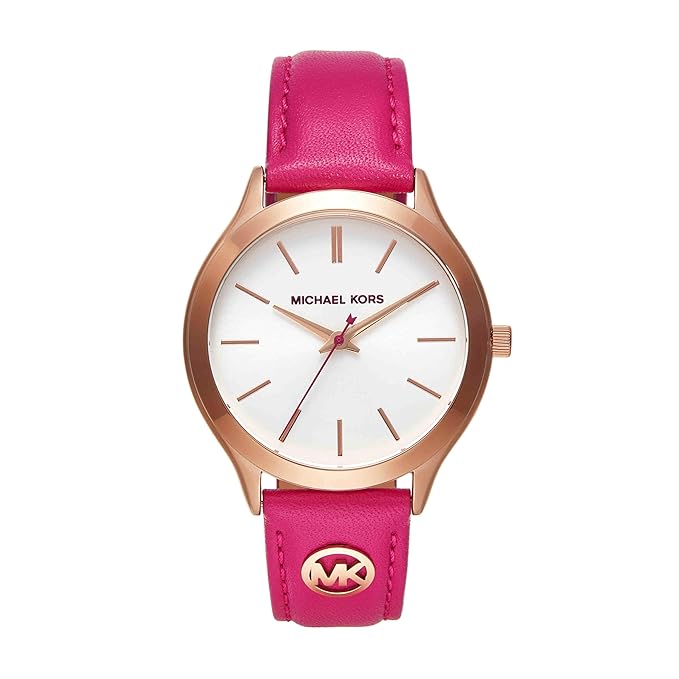 Michael Kors Leather Analog White Dial Women's Watch-Mk7469