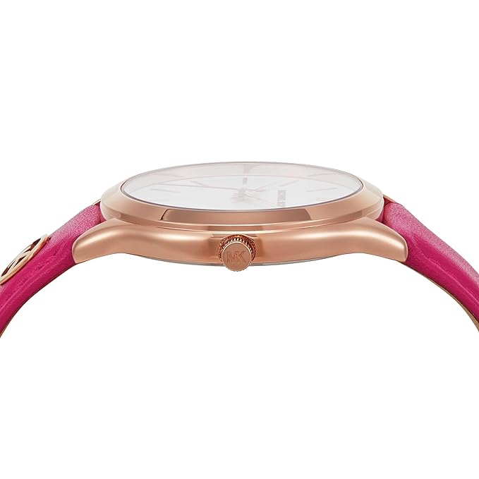 Michael Kors Leather Analog White Dial Women's Watch-Mk7469