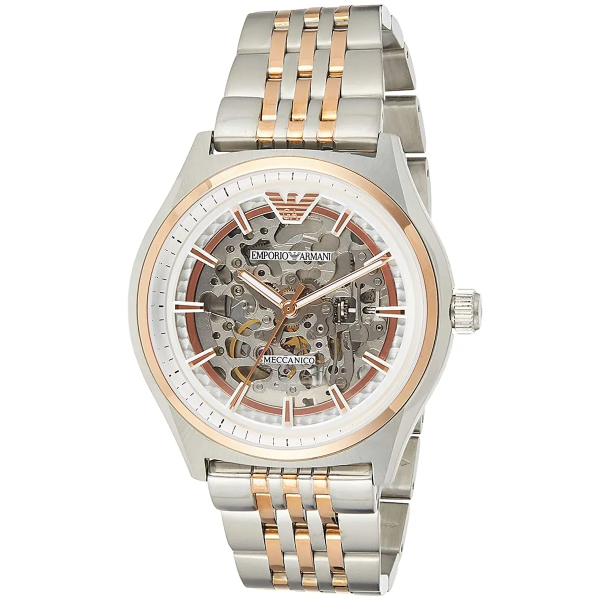 Emporio Armani Men's AR60002 Dress Watch Analog Display Japanese Automatic Silver Watch