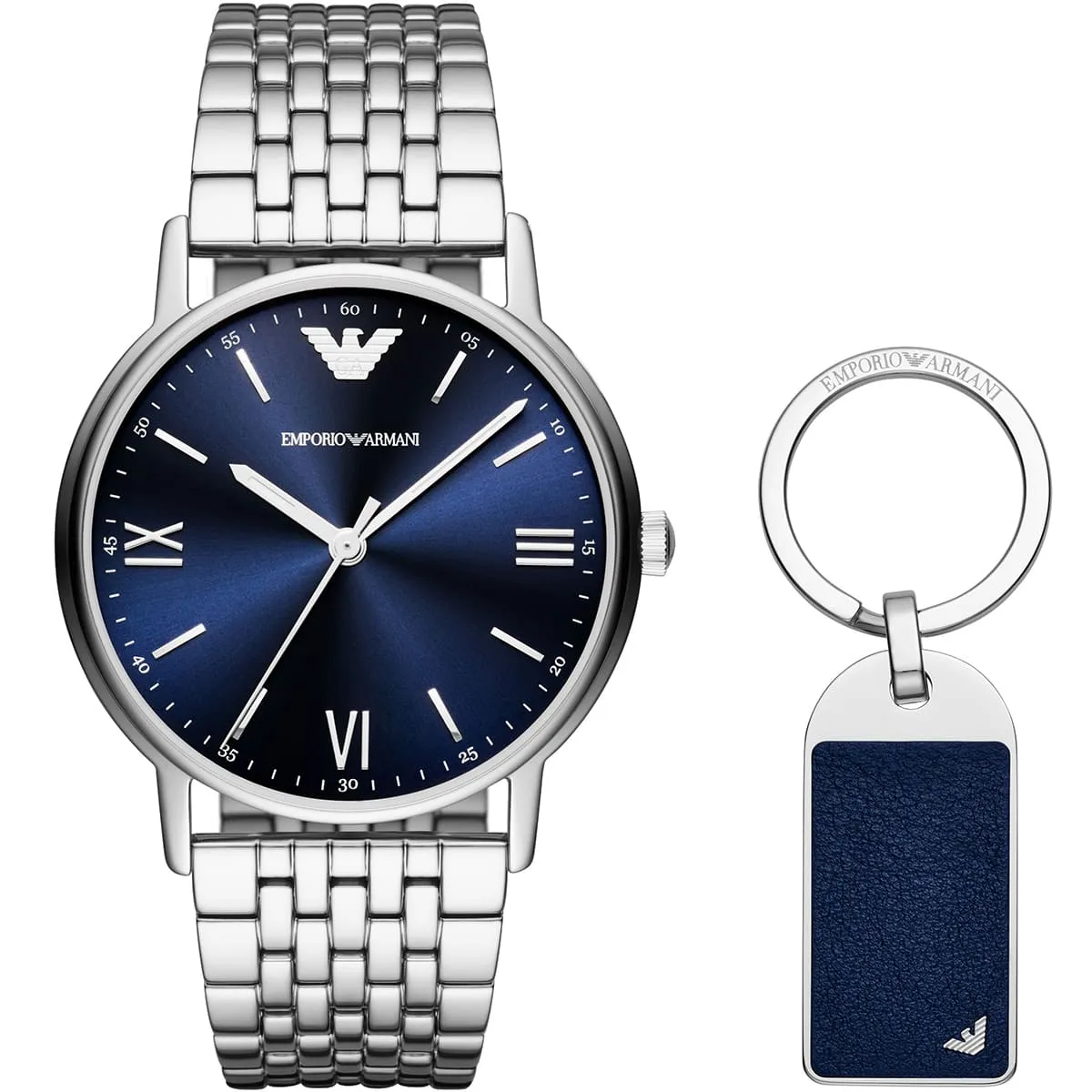 Armani Kappa Blue Dial Stainless Steel Men's Watch