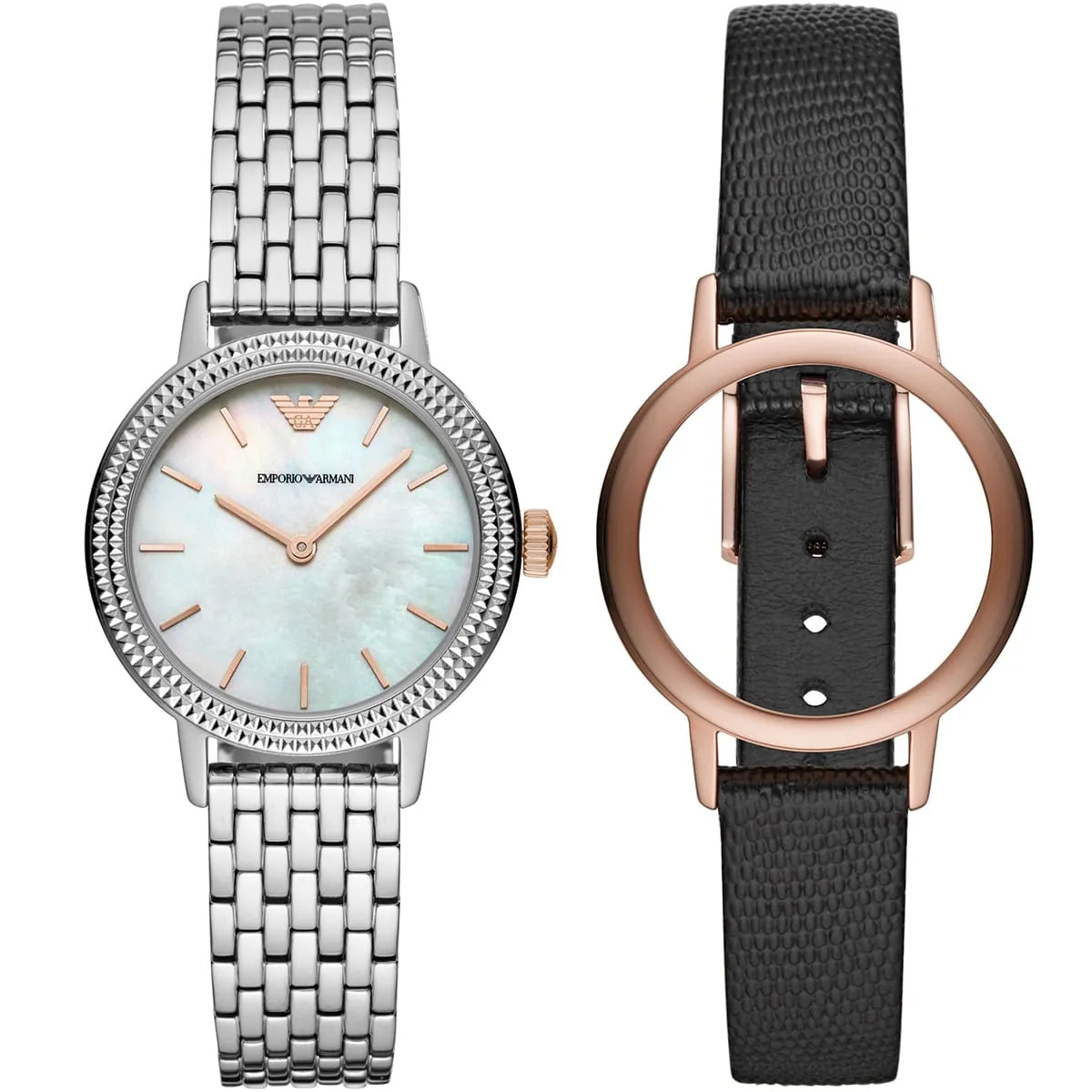 Emporio Armani Interchangeable Analog White Dial Women's Watch