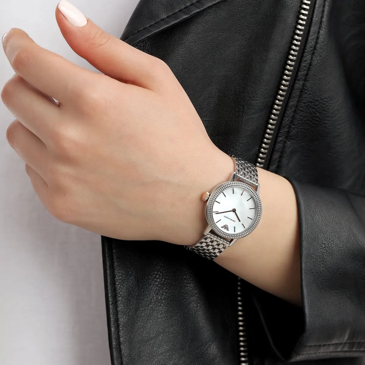 Emporio Armani Interchangeable Analog White Dial Women's Watch