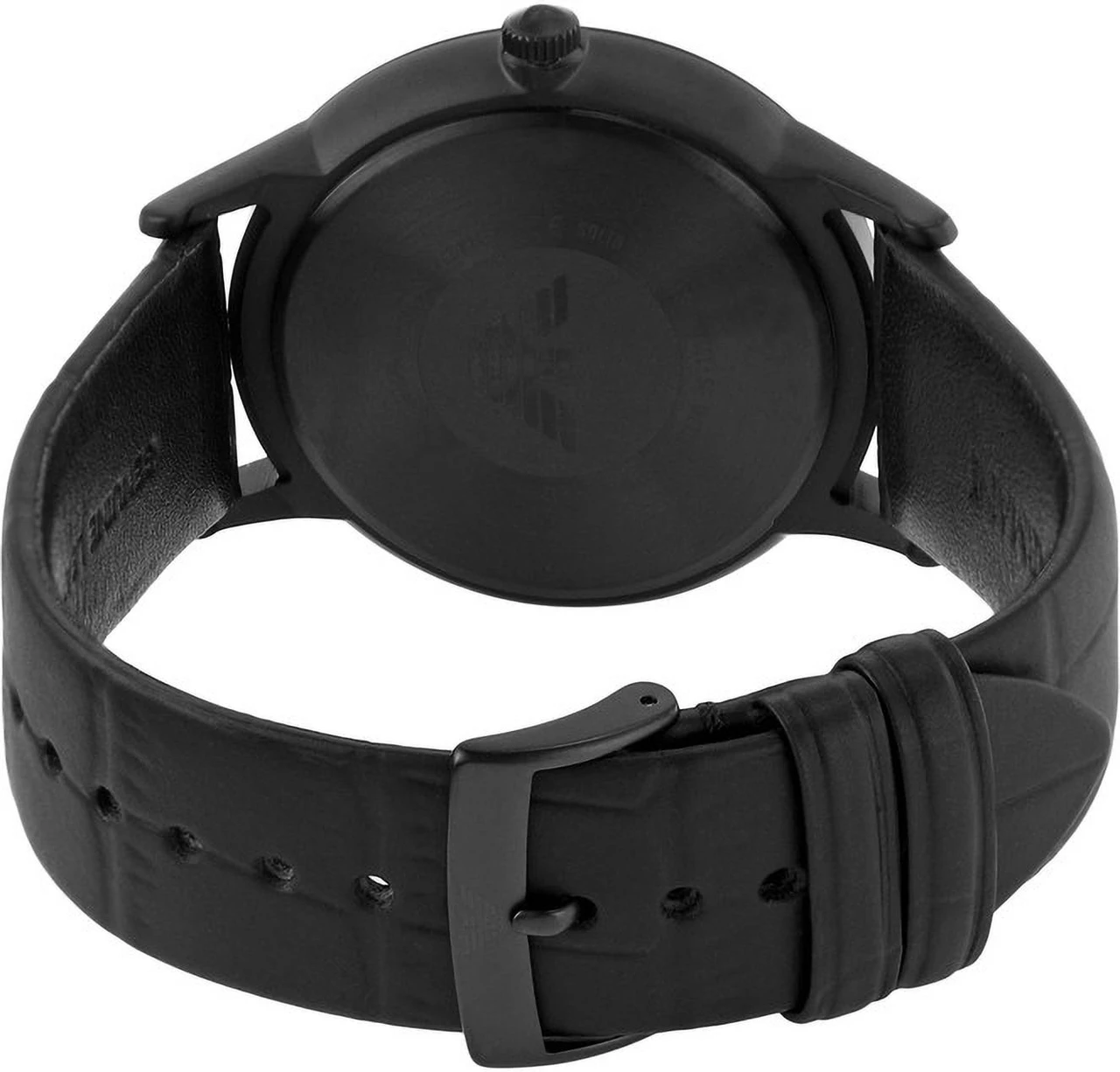 Men Quartz Black Dial Analog Leather Watch