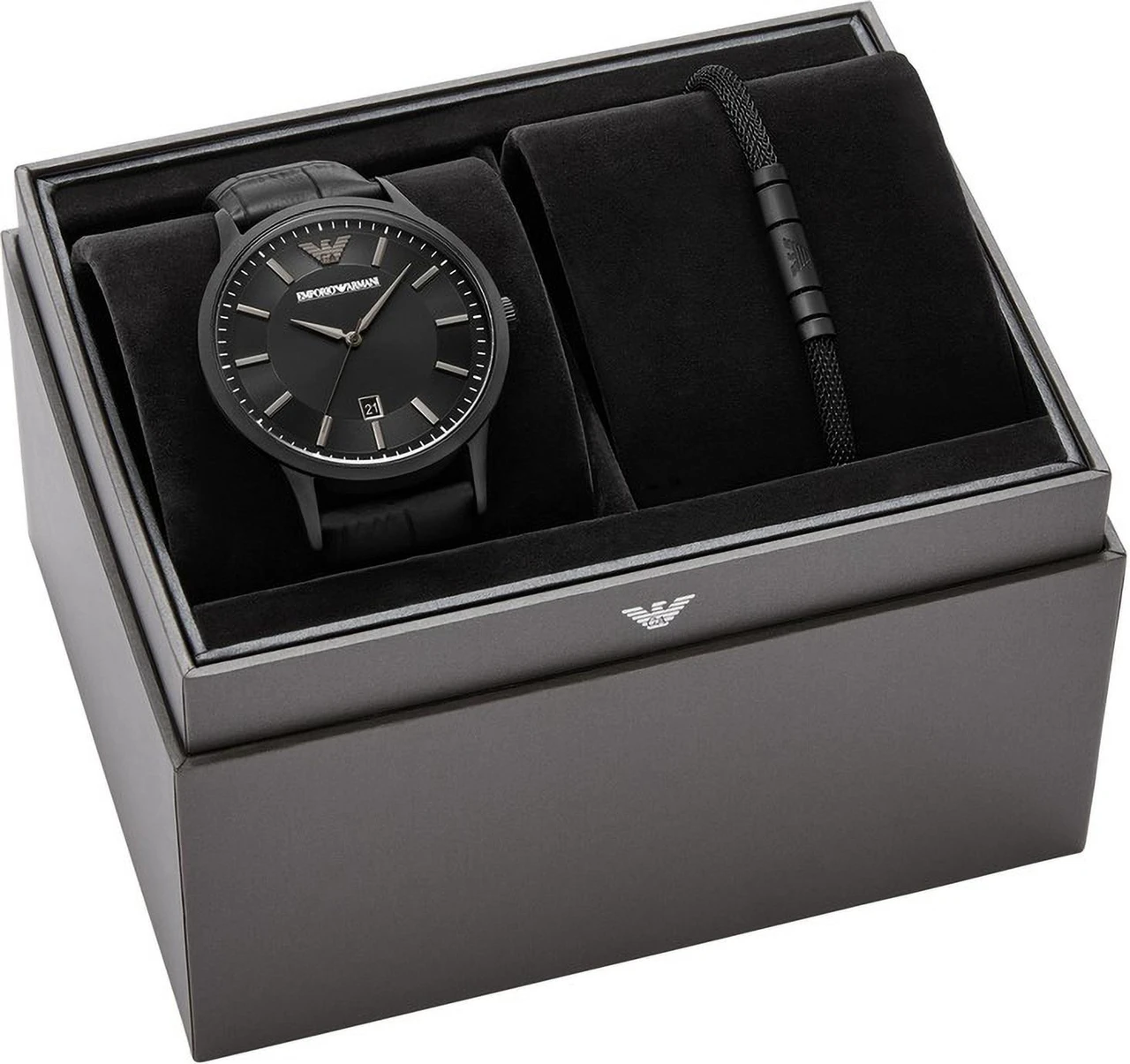 Men Quartz Black Dial Analog Leather Watch