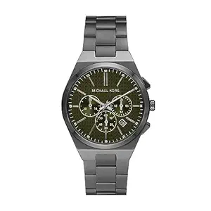 Michael Kors Lennox Men's Watch, Stainless Steel Chronograph Watch for Men with Steel or Silicone Band
