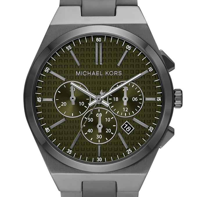 Michael Kors Lennox Men's Watch, Stainless Steel Chronograph Watch for Men with Steel or Silicone Band