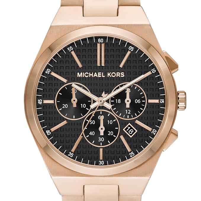Michael Kors Lennox Men's Watch, Stainless Steel Chronograph Watch for Men with Steel or Silicone Band