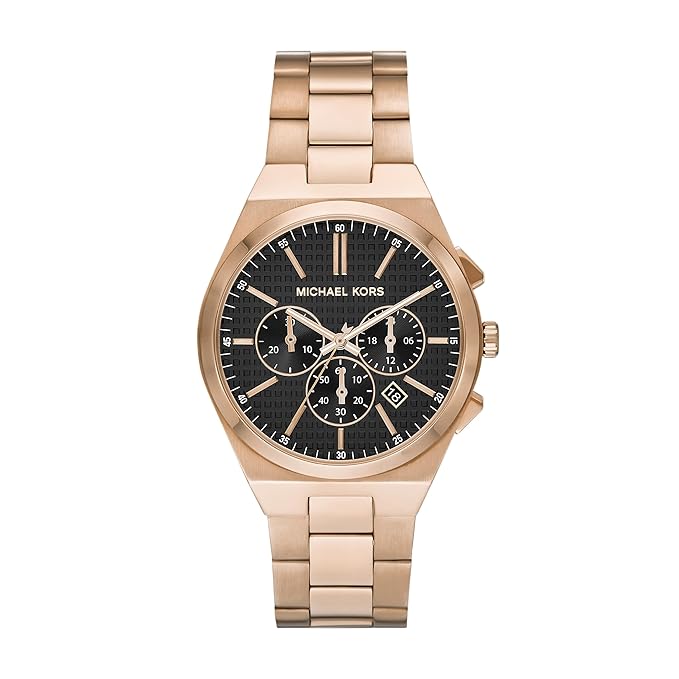 Michael Kors Lennox Men's Watch, Stainless Steel Chronograph Watch for Men with Steel or Silicone Band