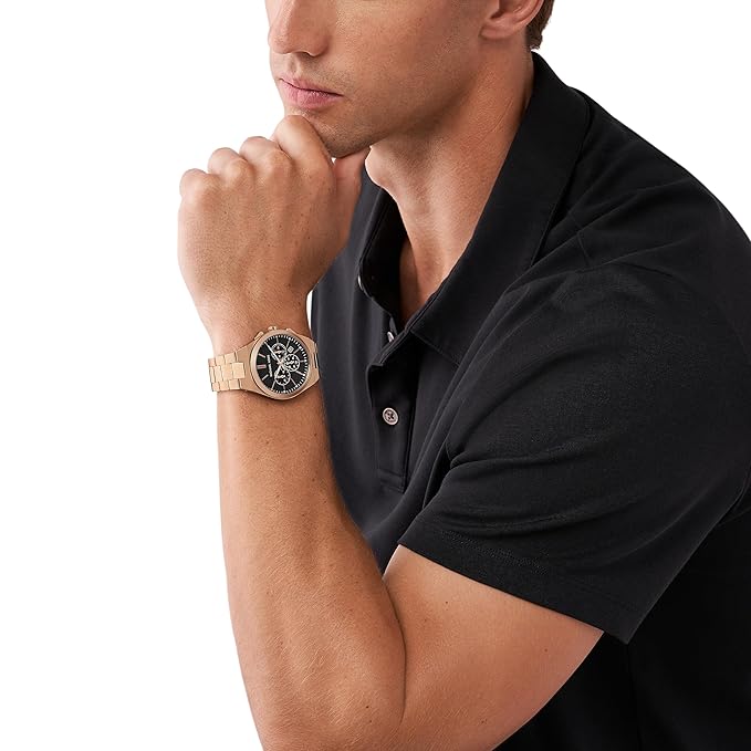 Michael Kors Lennox Men's Watch, Stainless Steel Chronograph Watch for Men with Steel or Silicone Band
