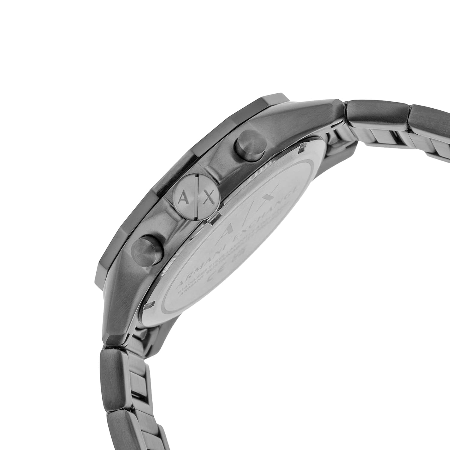 Armani Exchange Stainless Steel Analog Blue Dial Men Watch Gray Band