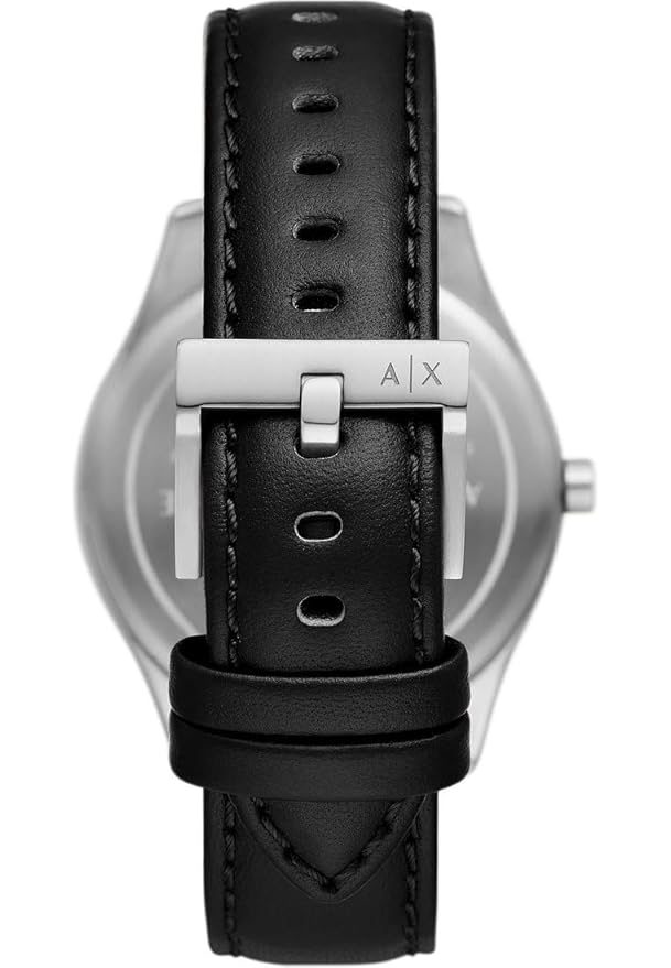 Armani Exchange A|X Multifunction Black Leather Watch BLACK, Modern