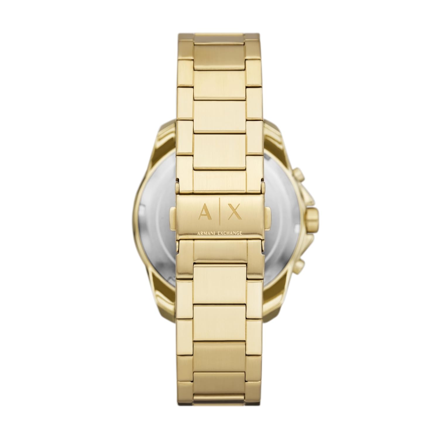 Armani Exchange Stainless Steel Analog Black Dial Men Watch, Gold Band