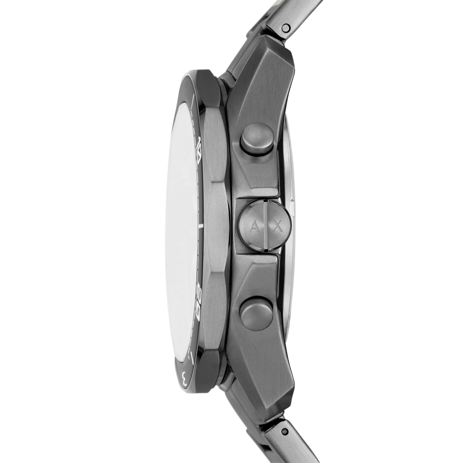 Armani Exchange Stainless Steel Analog Black Dial Men Watch Gray Band