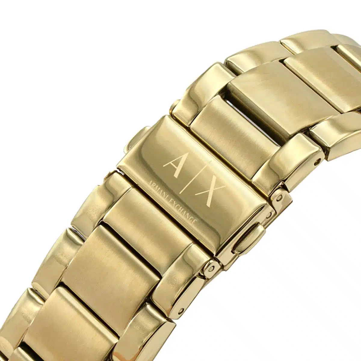 Armani Exchange Analog AX Men's Stainless Steel Quartz Dress Watch, Gold, 46mm, bracelet