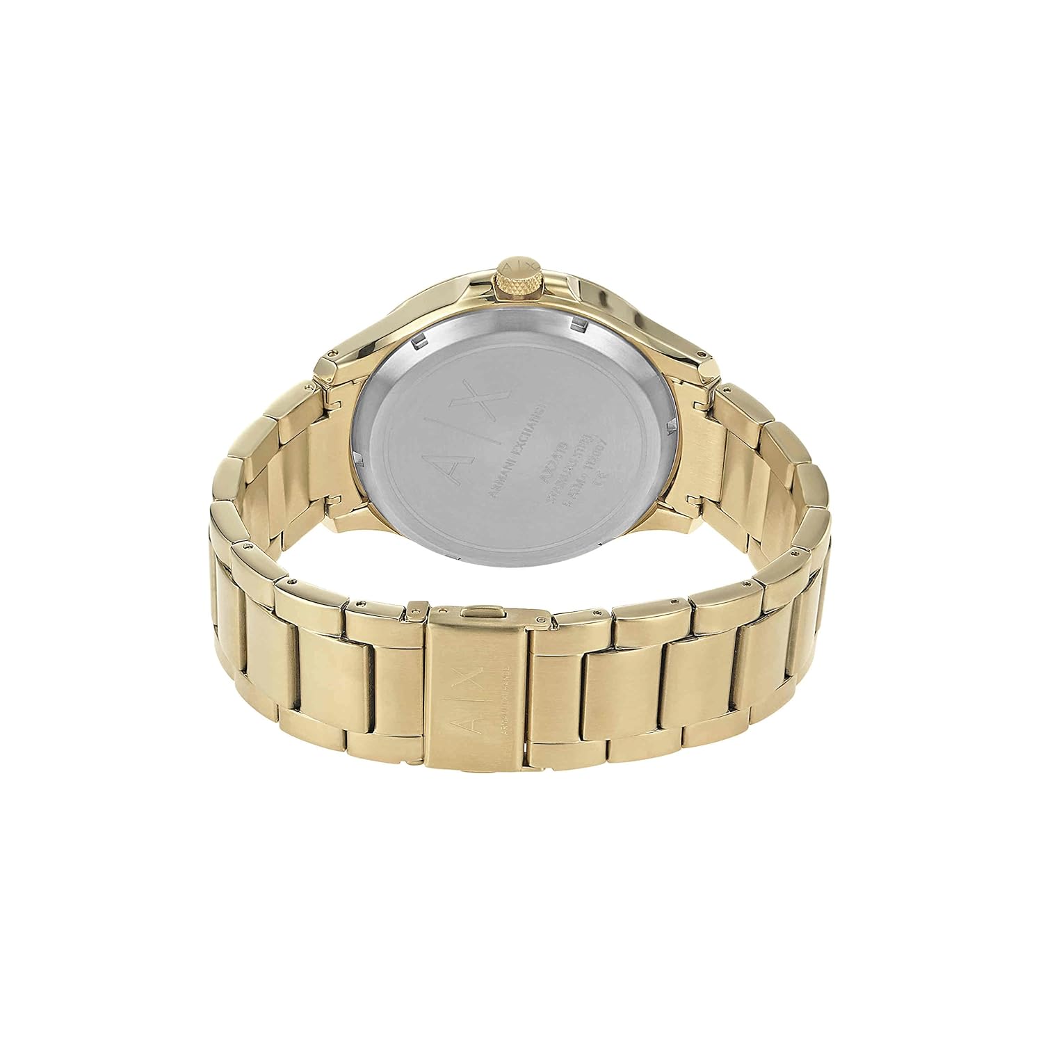 Armani Exchange Stainless Steel Hampton Analog Multi-Colour Dial Men's Watch, Band Color-Gold