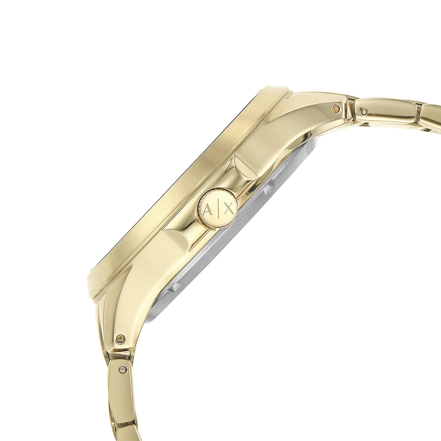 Armani Exchange Stainless Steel Hampton Analog Multi-Colour Dial Men's Watch, Band Color-Gold