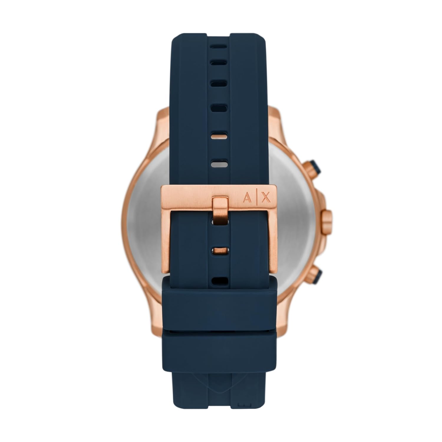 Armani Exchange Silicone Hampton Analog Blue Dial Men Watch, Blue Band