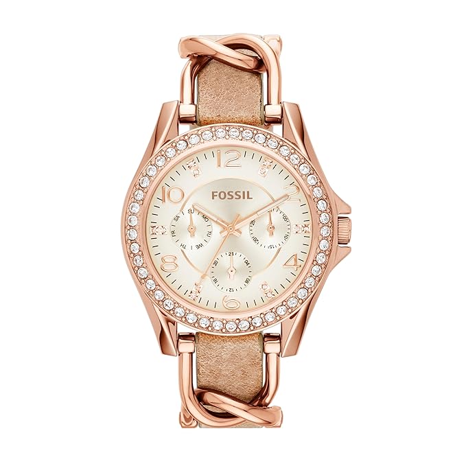 Fossil Riley Analog White & Beige Dial Women's Watch