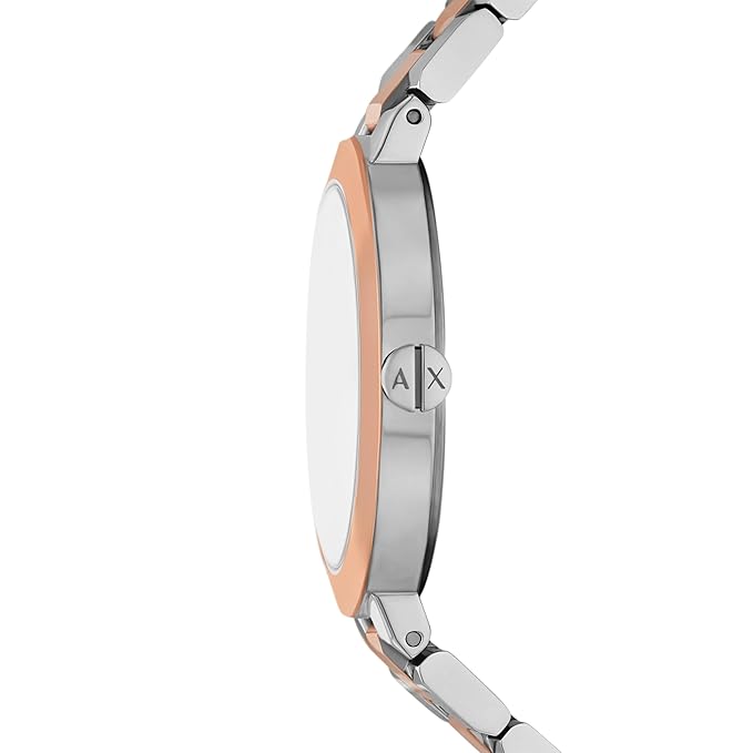 Armani Exchange Stainless Steel Analog Silver Dial Women's Watch, Band Color:Multicolor