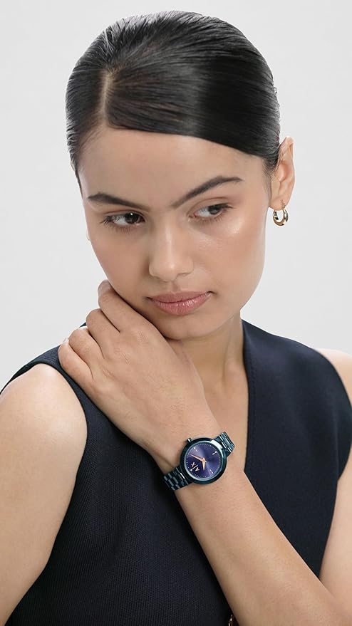 Armani Exchange Analog Blue Dial Women's Stainless Steel Watch