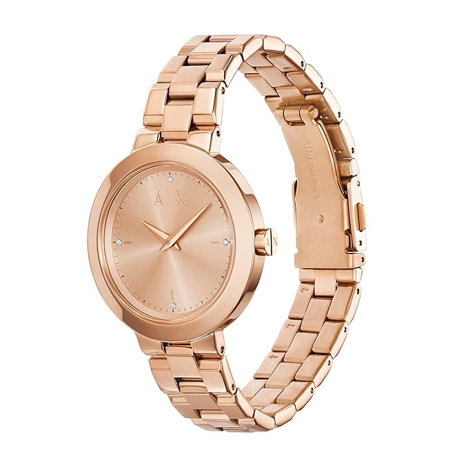 Armani Exchange NA Rose Gold Quartz Stainless Steel Watch