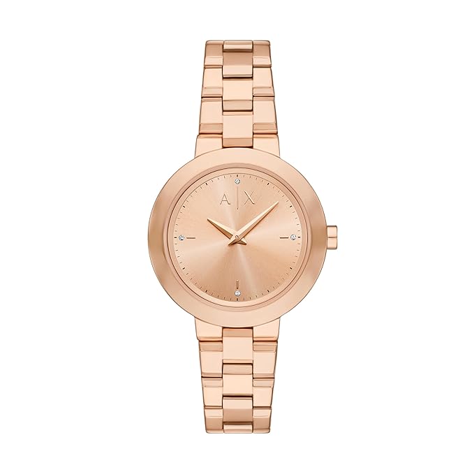 Armani Exchange NA Rose Gold Quartz Stainless Steel Watch