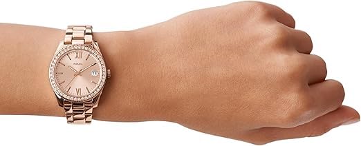 Fossil Analog Rose Gold Dial Women's Watch
